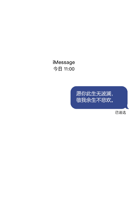 iMessage文字信息简约的壁纸 你始终欠自己一个努力的模样