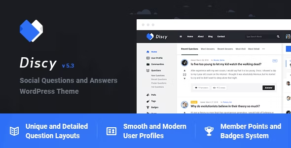 Discy v4.8 NULLED - WordPress主题 问答模板